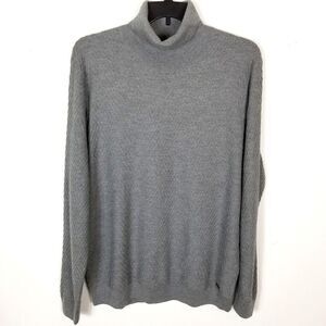 Brax Women 100% Merino Wool Turtleneck Sweater Size XL Gray Pullover